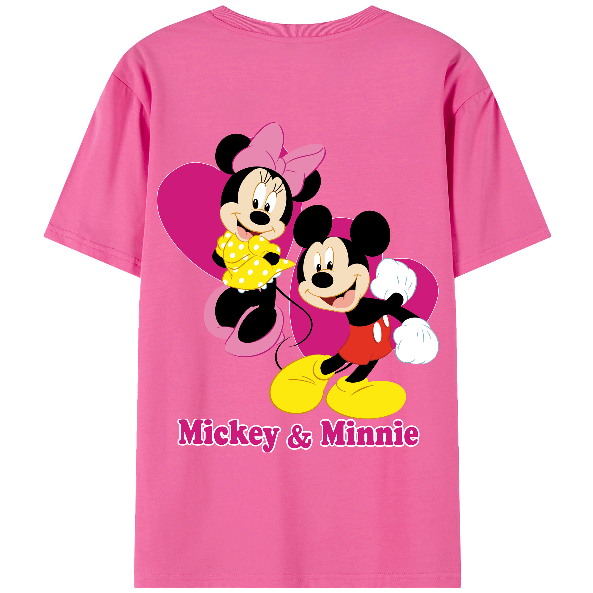 （画像用） ミッキーマウス Mickey Mouse レディース半袖Tシャツ(バックプリント)
